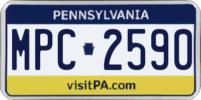 PA license plate MPC2590
