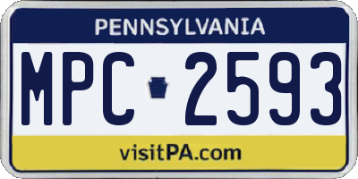 PA license plate MPC2593