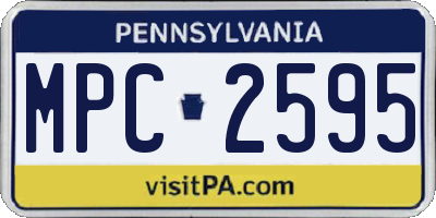 PA license plate MPC2595