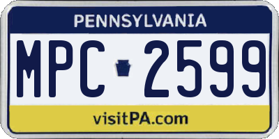 PA license plate MPC2599