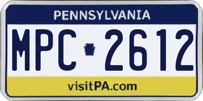 PA license plate MPC2612