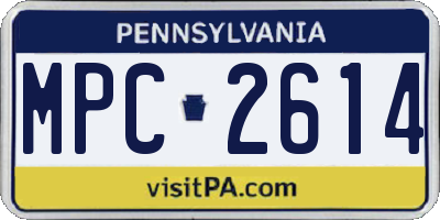 PA license plate MPC2614