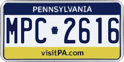 PA license plate MPC2616