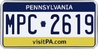 PA license plate MPC2619