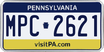 PA license plate MPC2621