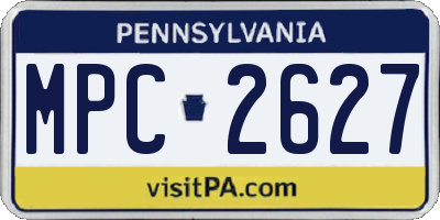 PA license plate MPC2627