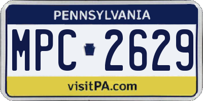 PA license plate MPC2629