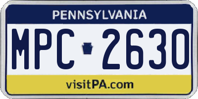 PA license plate MPC2630
