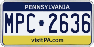 PA license plate MPC2636