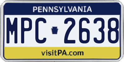 PA license plate MPC2638