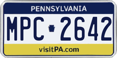 PA license plate MPC2642