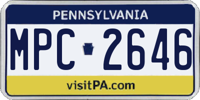 PA license plate MPC2646