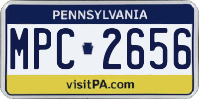 PA license plate MPC2656