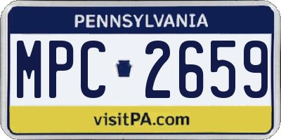 PA license plate MPC2659