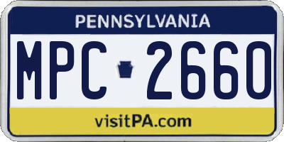 PA license plate MPC2660