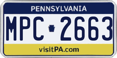 PA license plate MPC2663