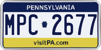 PA license plate MPC2677