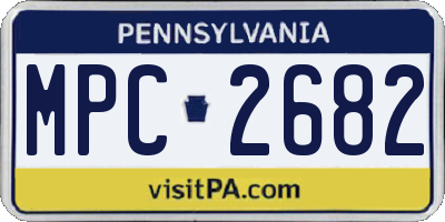 PA license plate MPC2682