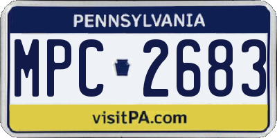 PA license plate MPC2683