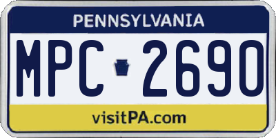PA license plate MPC2690