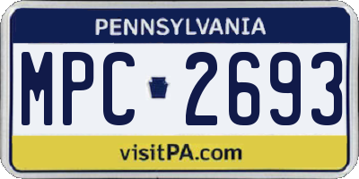 PA license plate MPC2693