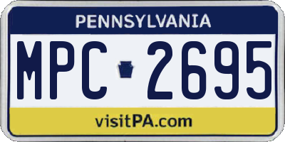 PA license plate MPC2695