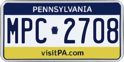 PA license plate MPC2708
