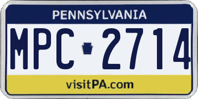 PA license plate MPC2714