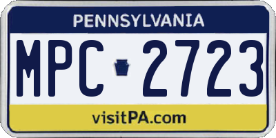 PA license plate MPC2723
