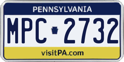 PA license plate MPC2732