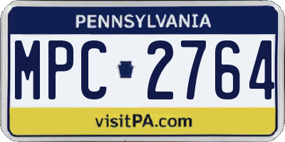 PA license plate MPC2764