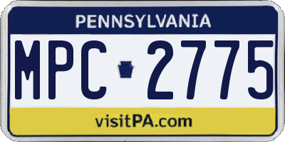 PA license plate MPC2775