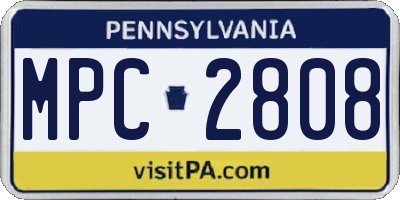 PA license plate MPC2808