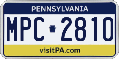 PA license plate MPC2810