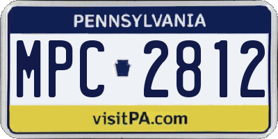 PA license plate MPC2812