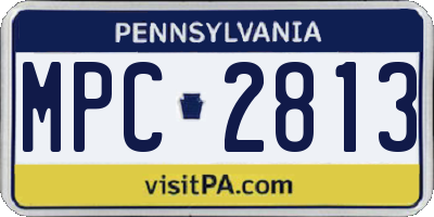 PA license plate MPC2813