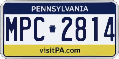 PA license plate MPC2814