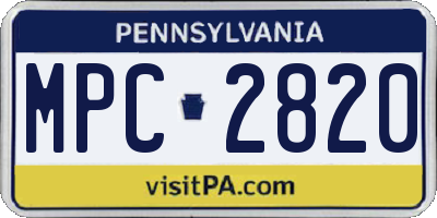 PA license plate MPC2820