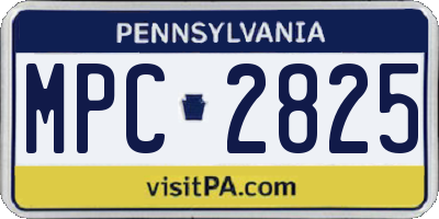 PA license plate MPC2825