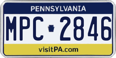 PA license plate MPC2846