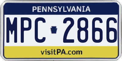 PA license plate MPC2866