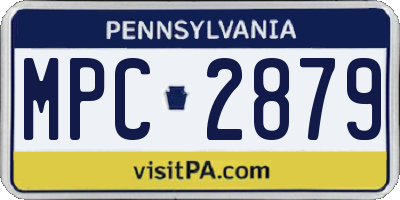PA license plate MPC2879