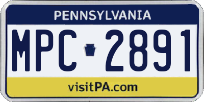 PA license plate MPC2891