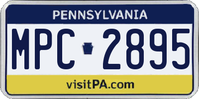 PA license plate MPC2895