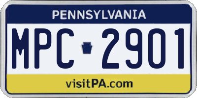 PA license plate MPC2901