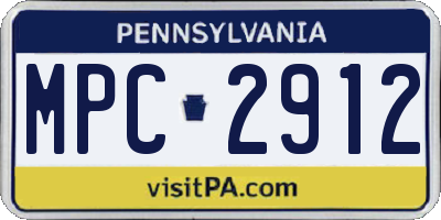 PA license plate MPC2912