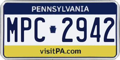 PA license plate MPC2942