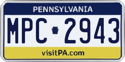 PA license plate MPC2943
