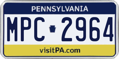 PA license plate MPC2964