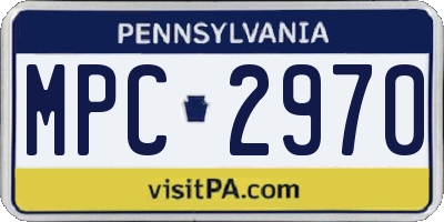 PA license plate MPC2970